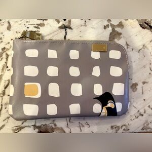 New Anthropologie Kestrel Grey & White Clutch Handbag Accessory